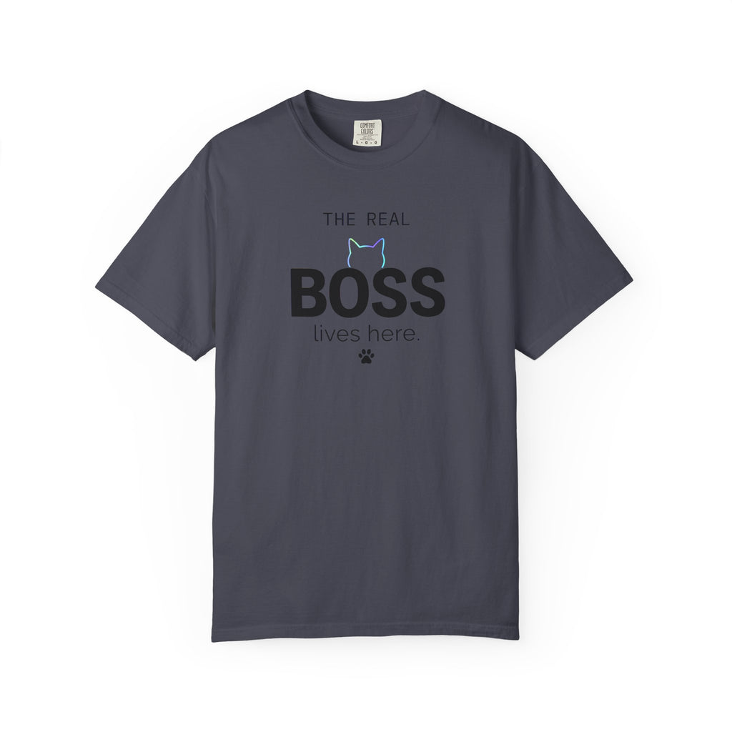 Gray t-shirt with 'River Styx Heathens' text on a white background
