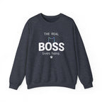 Black sweatshirt with 'Be you' text on a white background